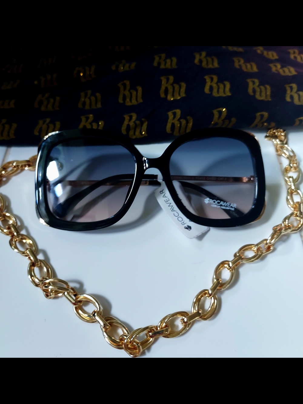 Rocawear Black Square Gradient Women's Sunglasses